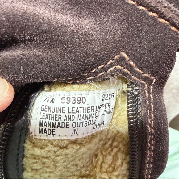 Timberland Y2K Moorland Hollace Tall Brown Suede Lace-Up Boots Sherpa Lined 7.5M - Picture 15 of 15